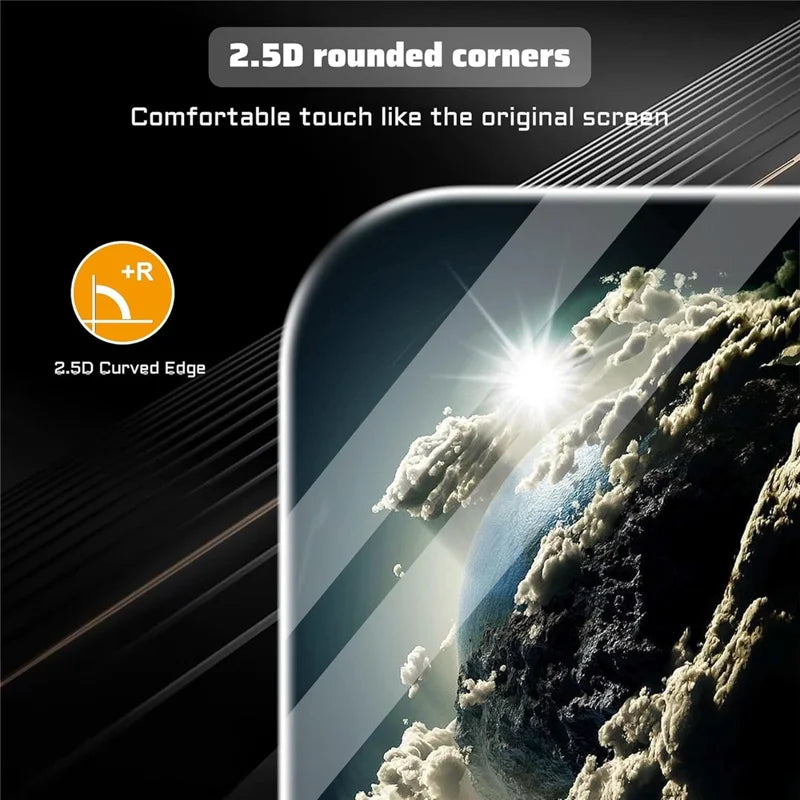 For Samsung Galaxy S23 FE Clear TPU Anti-Scratch Phone Case + 2.5D Arc Edge Screen Protector