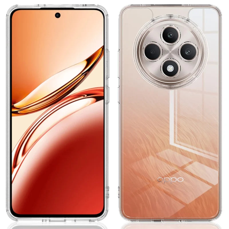 Clear Phone Case For Oppo Reno12 F 5G / 4G / Reno12 FS 5G / F27 5G TPU+Acrylic Shockproof Phone Back Cover