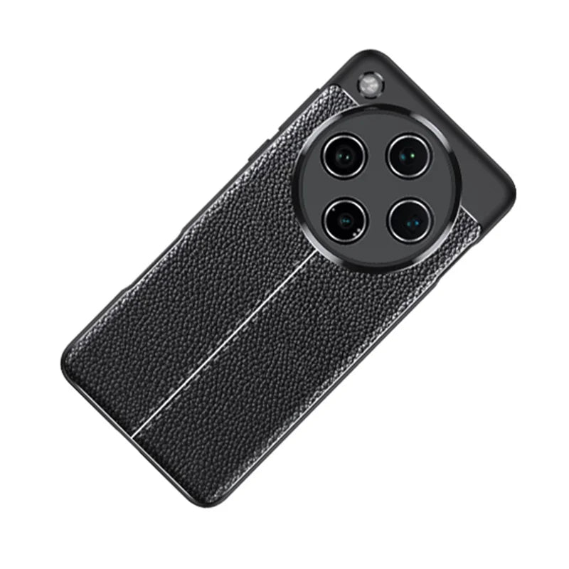 For Oppo Find X8 5G Case Litchi Texture TPU Flexible Phone Cover, Black