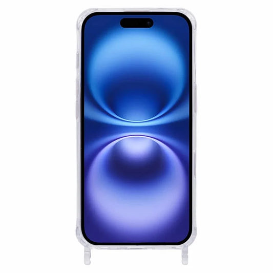 For iPhone 16 Plus Case Compatible with MagSafe TPU+PC 1.5mm Clear Phone Cover with Lanyard Holes