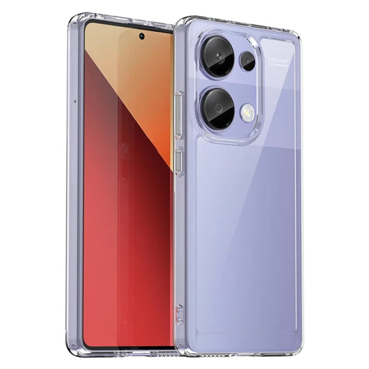 WANLONFENG MF Series for Xiaomi Redmi Note 13 Pro 4G / Poco M6 Pro 4G Case TPU+Acrylic Clear Phone Cover with Tempered Glass Film