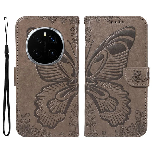 For Honor Magic7 Pro 5G Case Butterfly Pattern PU Leather Folio Flip Phone Cover