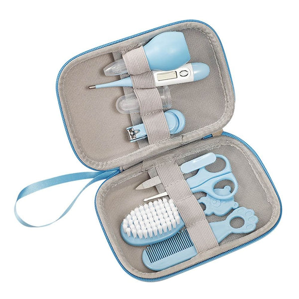 JC08  8-in-1 Baby Nail Clipper Kit Thermometer Nasal Aspirator Comb Brush Infant Baby Nail Care Set