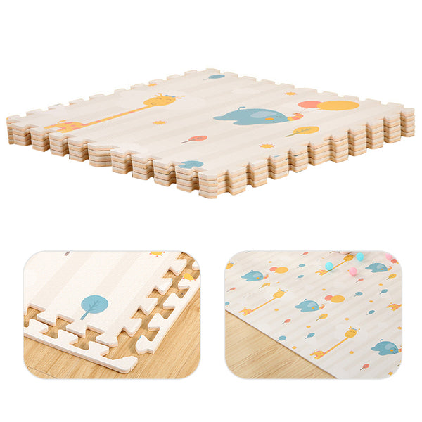4Pcs 60*60*1.0cm Cartoon Animal Children Playmat EVA Floor Mat Non-slip Soft Foam Puzzle Climbing Carpet