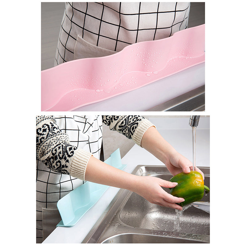 Water Splash Guard Baffle Board Sucker Wash Basin Sink Board Kitchen Gadget