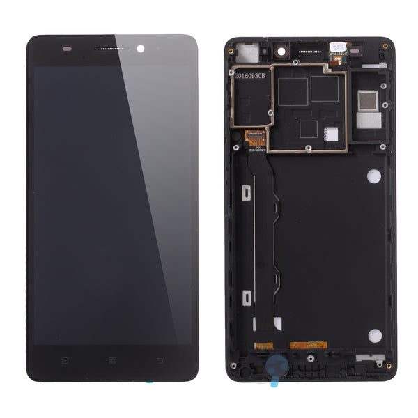 OEM LCD Screen and Digitizer Assembly + Frame Part Replacement for Lenovo K3 Note K50-t5 / A7000 Plus - Black