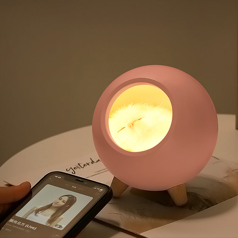 Bluetooth Speaker Cute Sleeping Cat Style USB Rechargeable Atmosphere Lamp Night Light