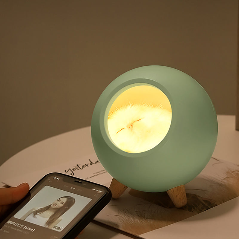 Bluetooth Speaker Cute Sleeping Cat Style USB Rechargeable Atmosphere Lamp Night Light