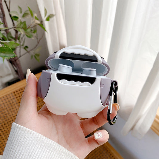 Cartoon Shark Design Silicone Bluetooth Earphone Protective Case Cover for Beats Studio Buds