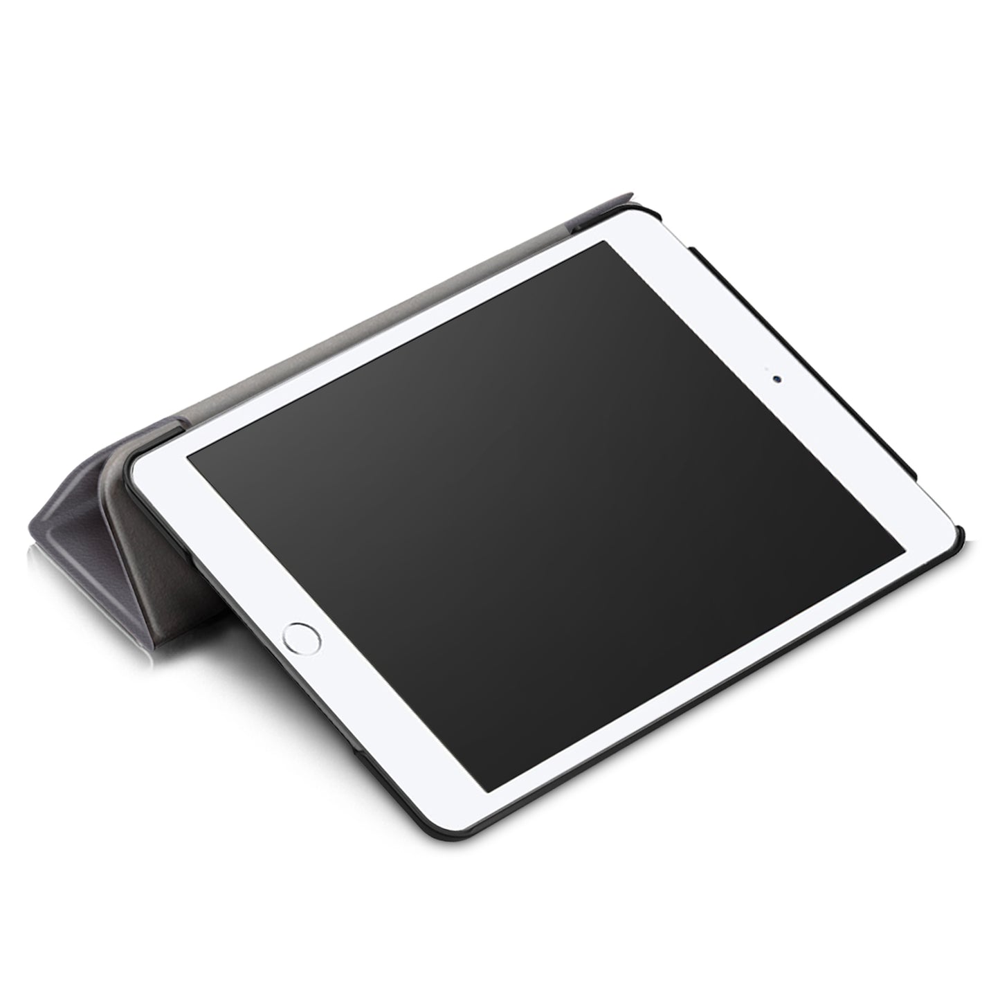 For iPad mini (2019) 7.9 inch / mini 4 Sturdy Tri-fold Stand Leather Smart Tablet Cover Case