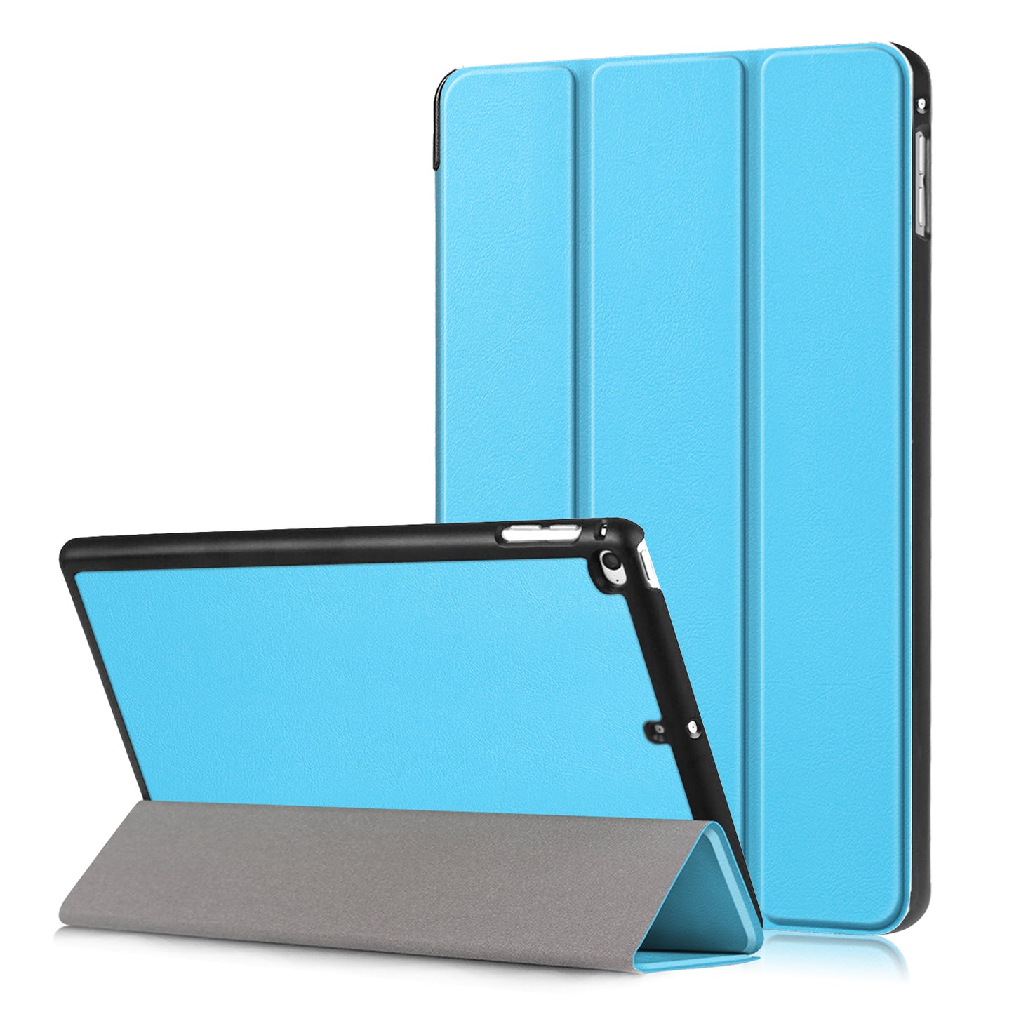 For iPad mini (2019) 7.9 inch / mini 4 Sturdy Tri-fold Stand Leather Smart Tablet Cover Case