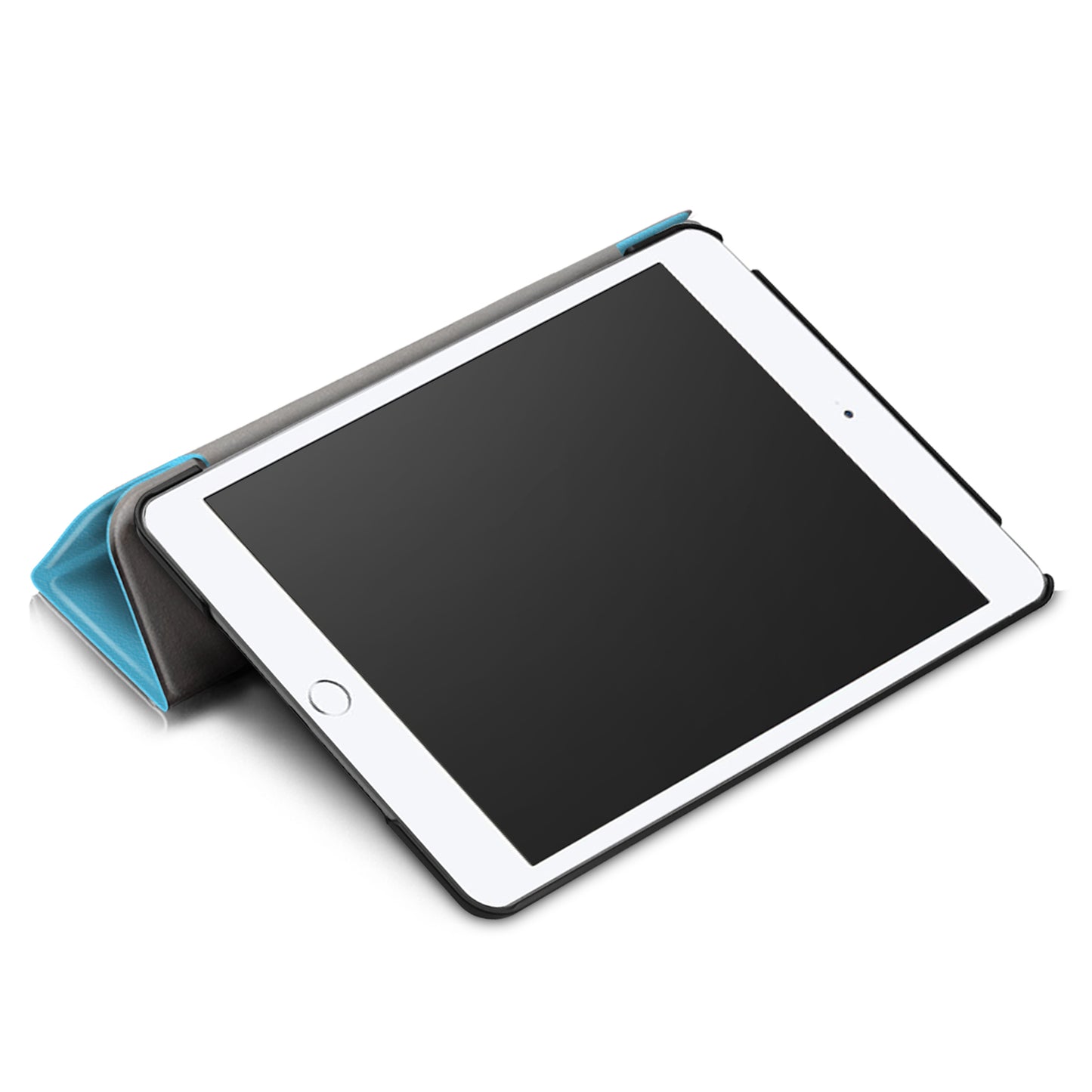 For iPad mini (2019) 7.9 inch / mini 4 Sturdy Tri-fold Stand Leather Smart Tablet Cover Case