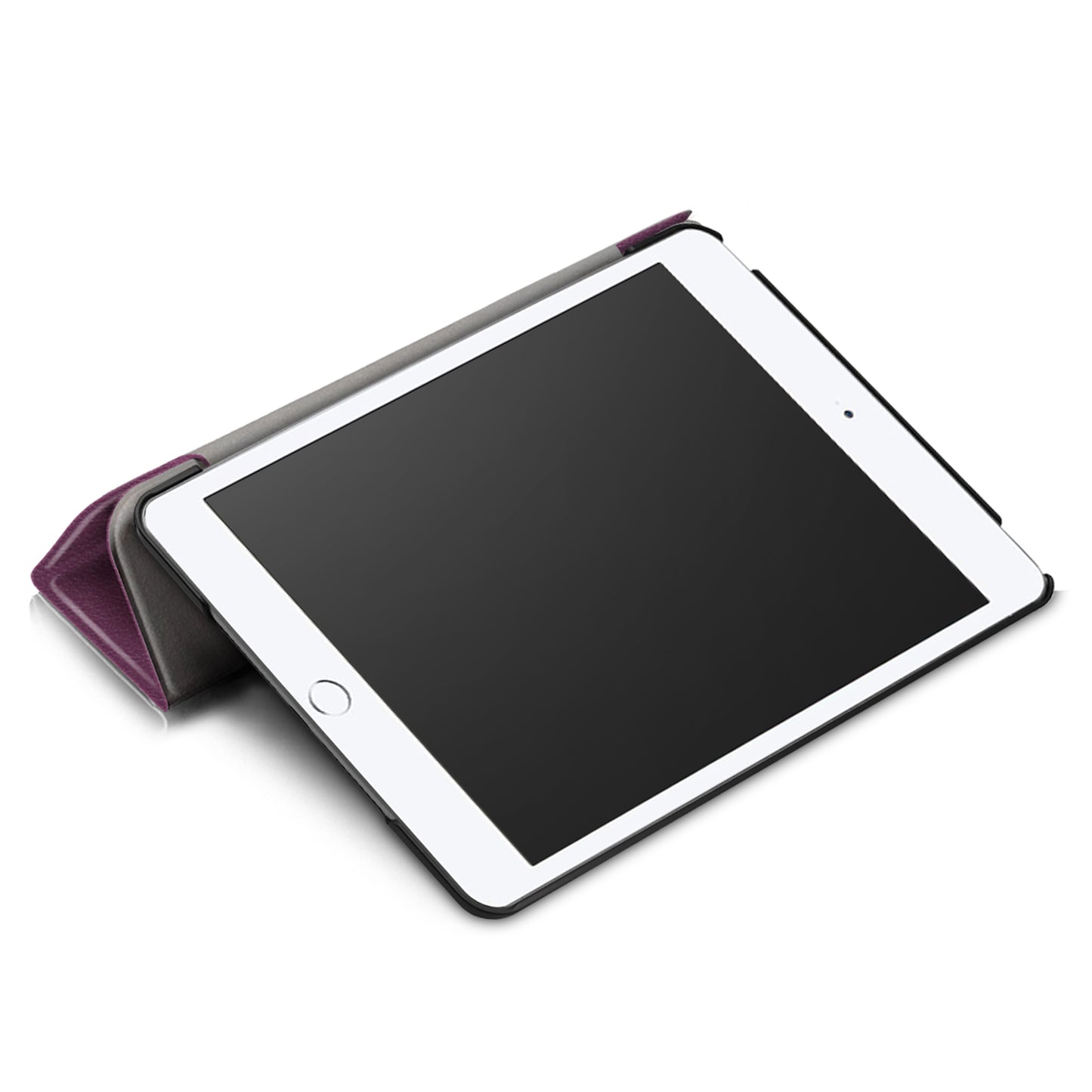 For iPad mini (2019) 7.9 inch / mini 4 Sturdy Tri-fold Stand Leather Smart Tablet Cover Case