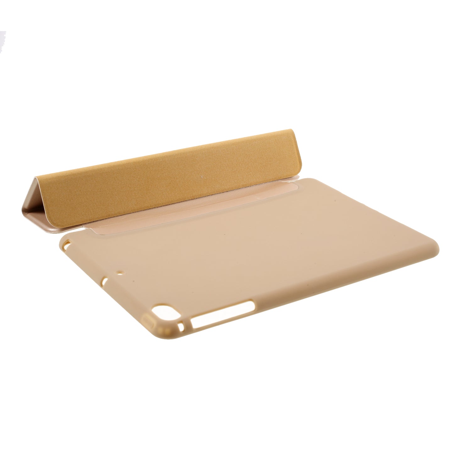 For iPad mini (2019) 7.9 inch Tri-fold Stand Silicone + Leather Tablet Shell