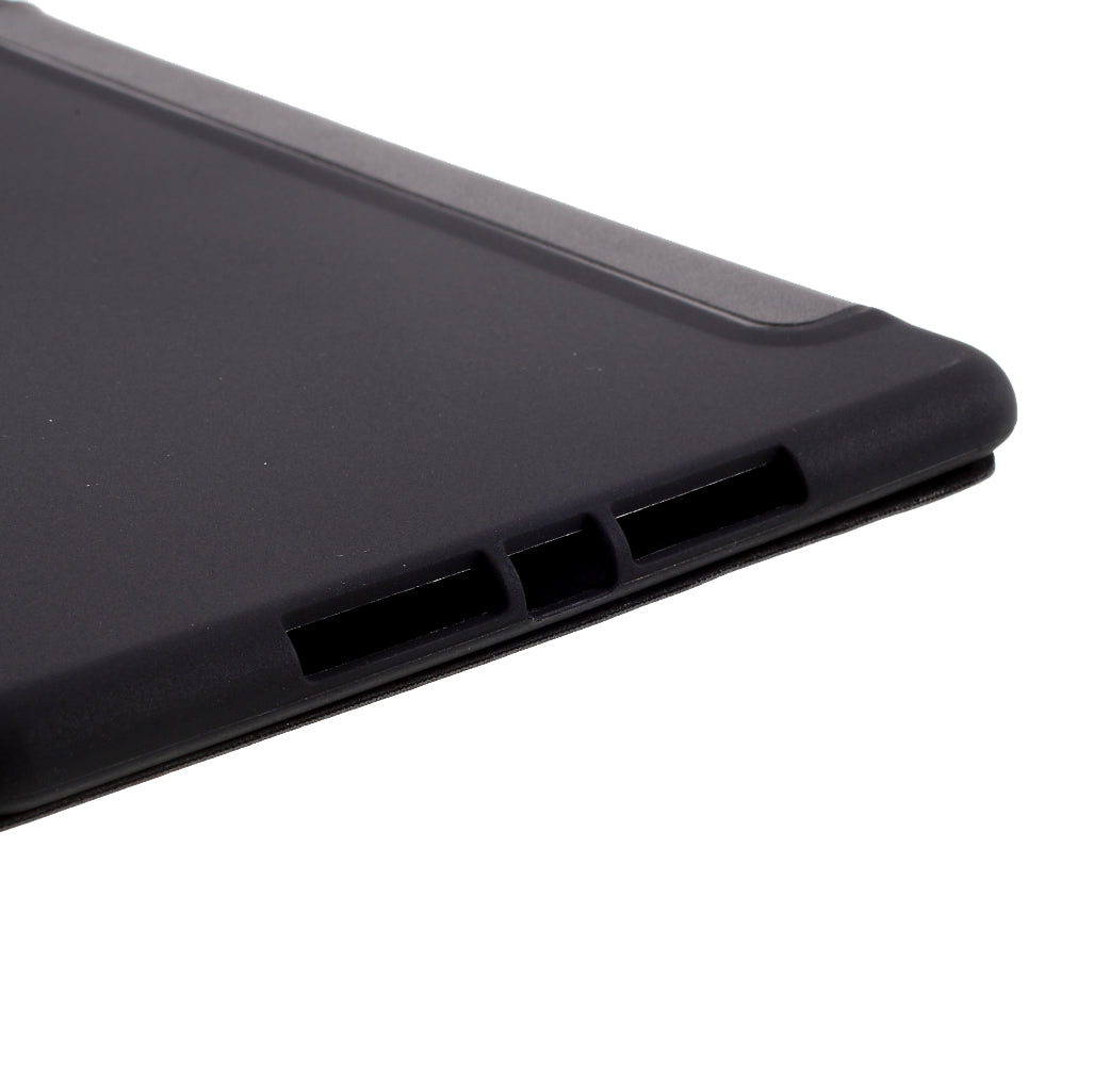 For iPad mini (2019) 7.9 inch Tri-fold Stand Silicone + Leather Tablet Shell