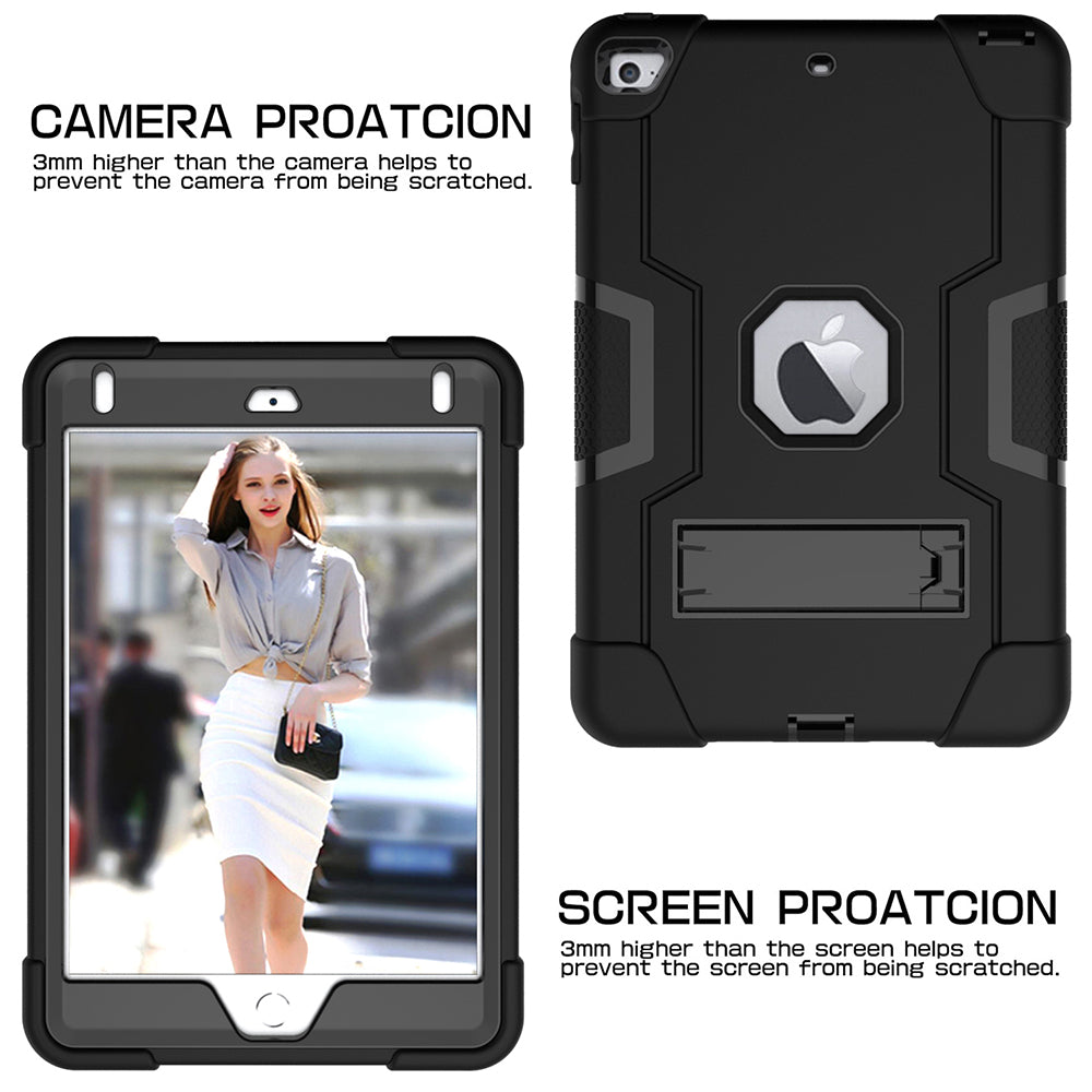 For iPad mini (2019) 7.9 inch Shock Proof TPU + PC Hybrid Tablet Case with Kickstand
