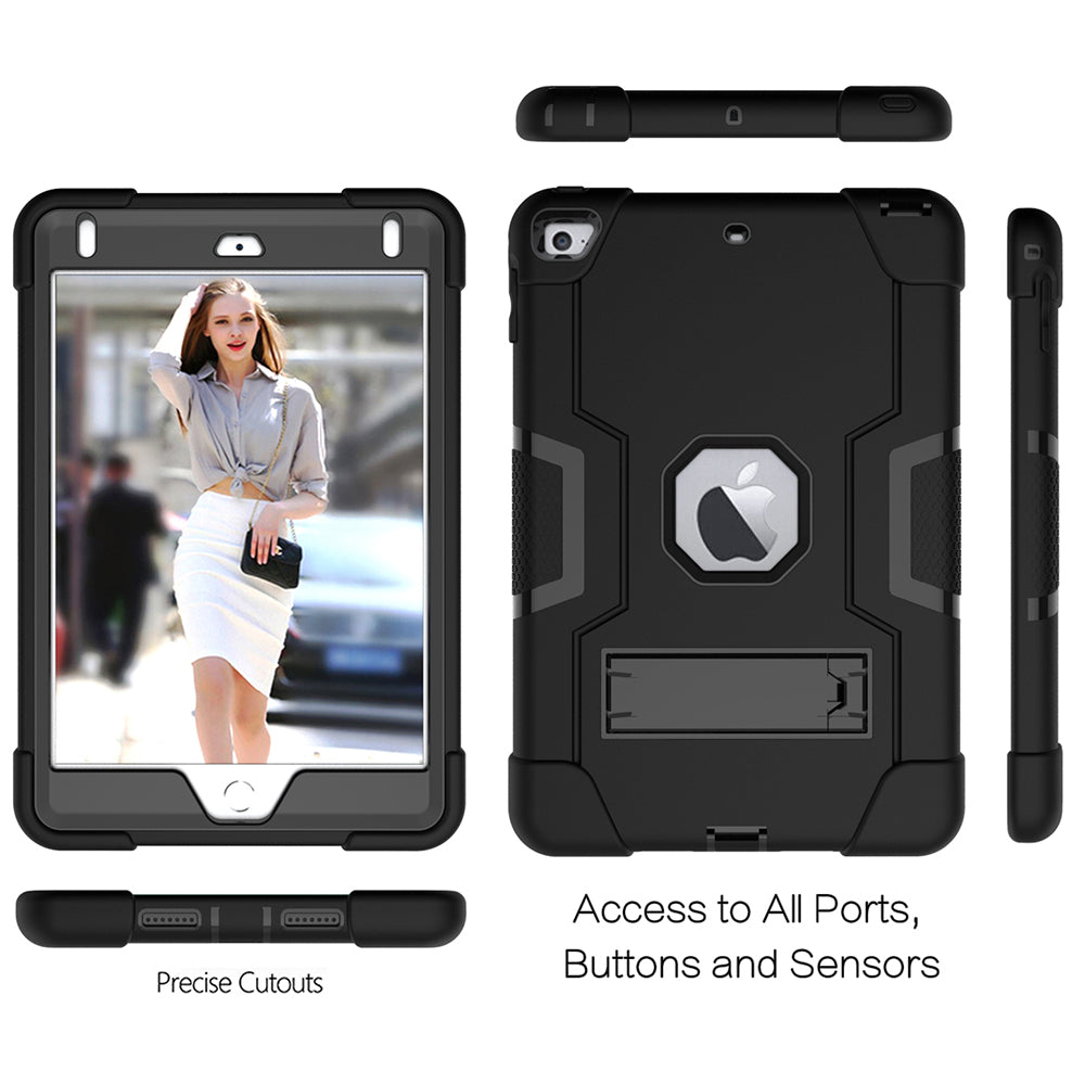 For iPad mini (2019) 7.9 inch Shock Proof TPU + PC Hybrid Tablet Case with Kickstand