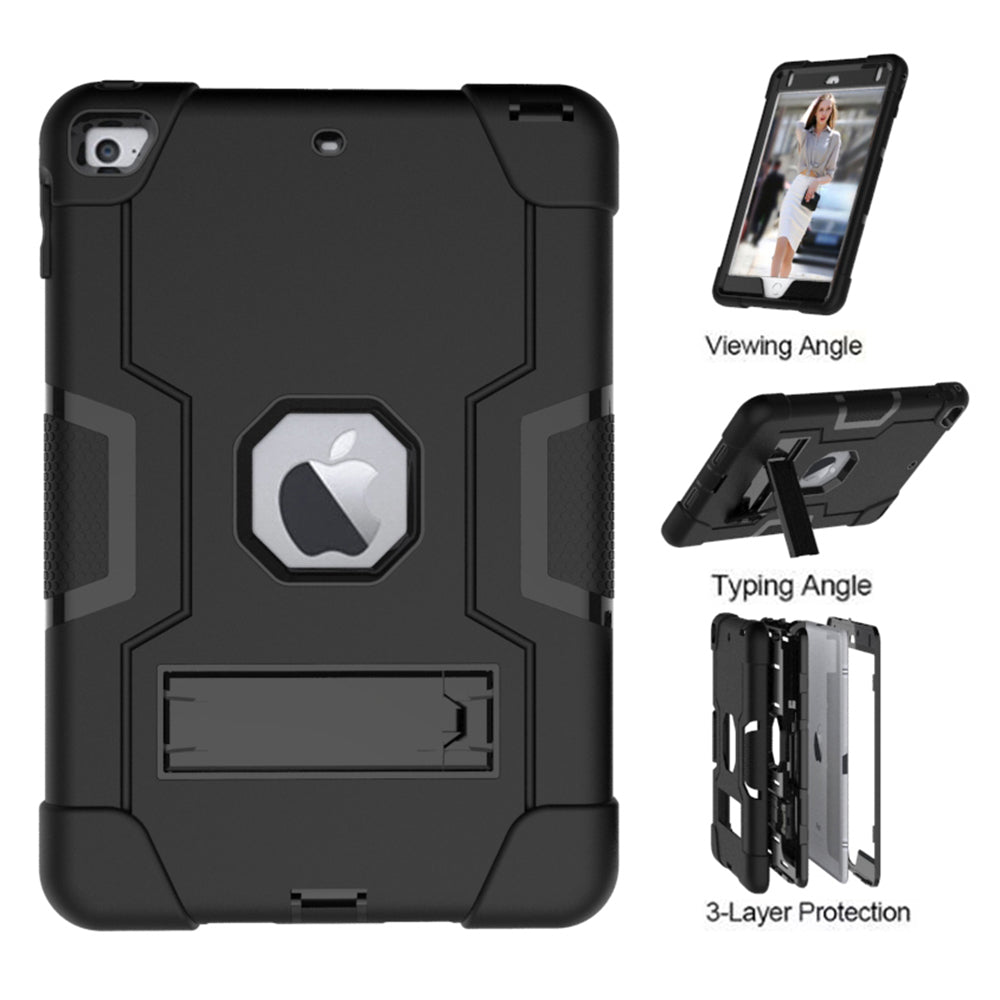 For iPad mini (2019) 7.9 inch Shock Proof TPU + PC Hybrid Tablet Case with Kickstand