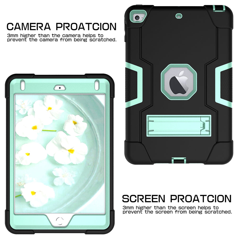 For iPad mini (2019) 7.9 inch Shock Proof TPU + PC Hybrid Tablet Case with Kickstand
