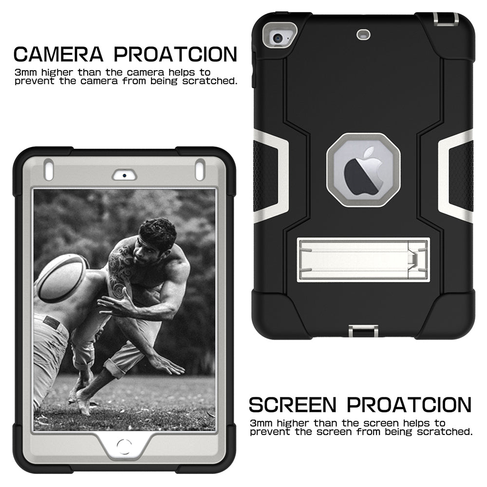 For iPad mini (2019) 7.9 inch Shock Proof TPU + PC Hybrid Tablet Case with Kickstand