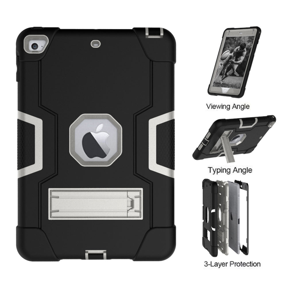 For iPad mini (2019) 7.9 inch Shock Proof TPU + PC Hybrid Tablet Case with Kickstand