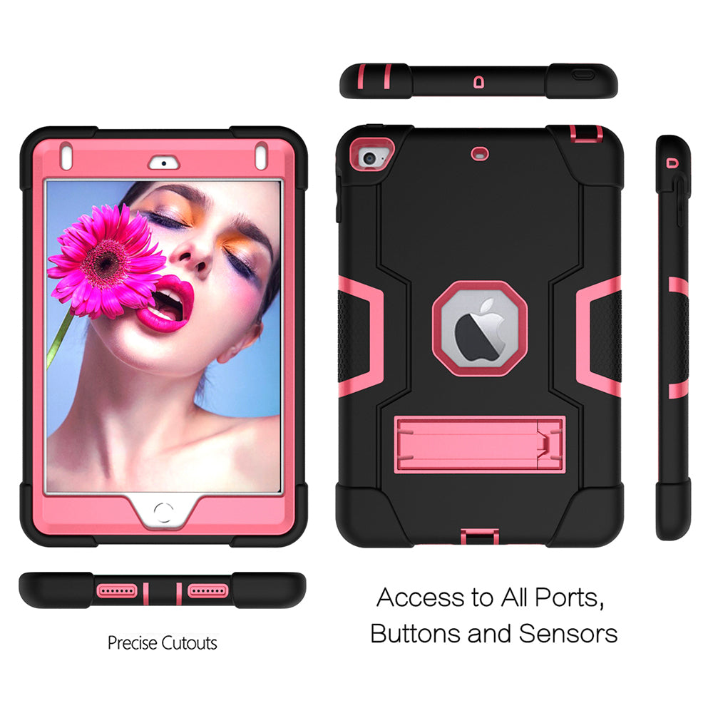 For iPad mini (2019) 7.9 inch Shock Proof TPU + PC Hybrid Tablet Case with Kickstand