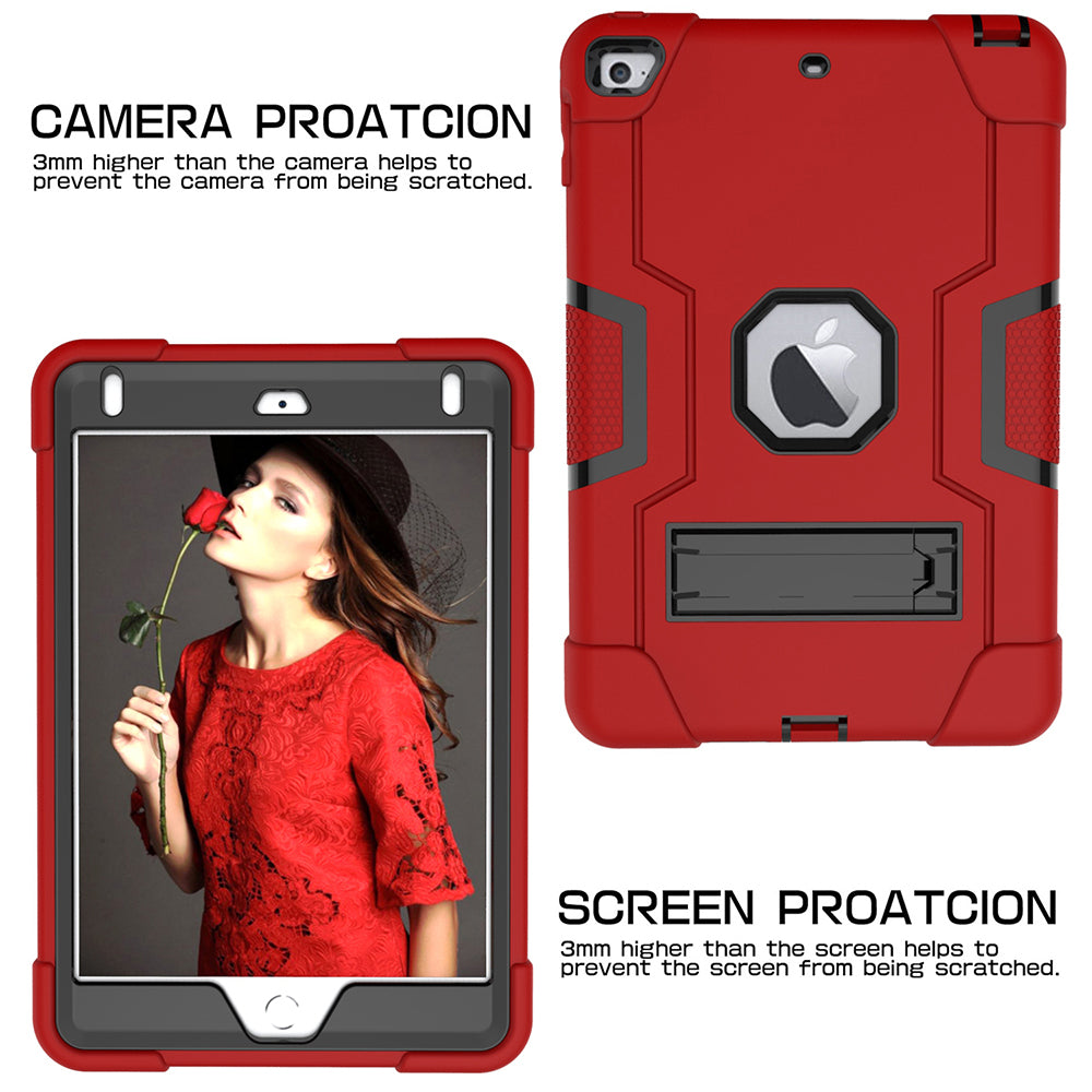 For iPad mini (2019) 7.9 inch Shock Proof TPU + PC Hybrid Tablet Case with Kickstand