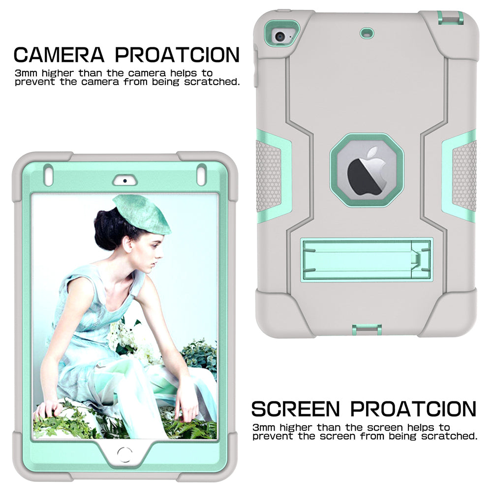 For iPad mini (2019) 7.9 inch Shock Proof TPU + PC Hybrid Tablet Case with Kickstand