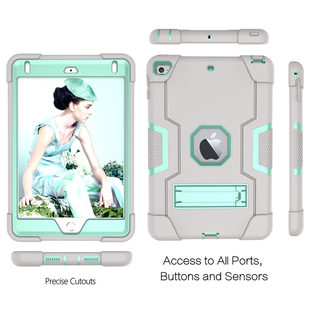 For iPad mini (2019) 7.9 inch Shock Proof TPU + PC Hybrid Tablet Case with Kickstand