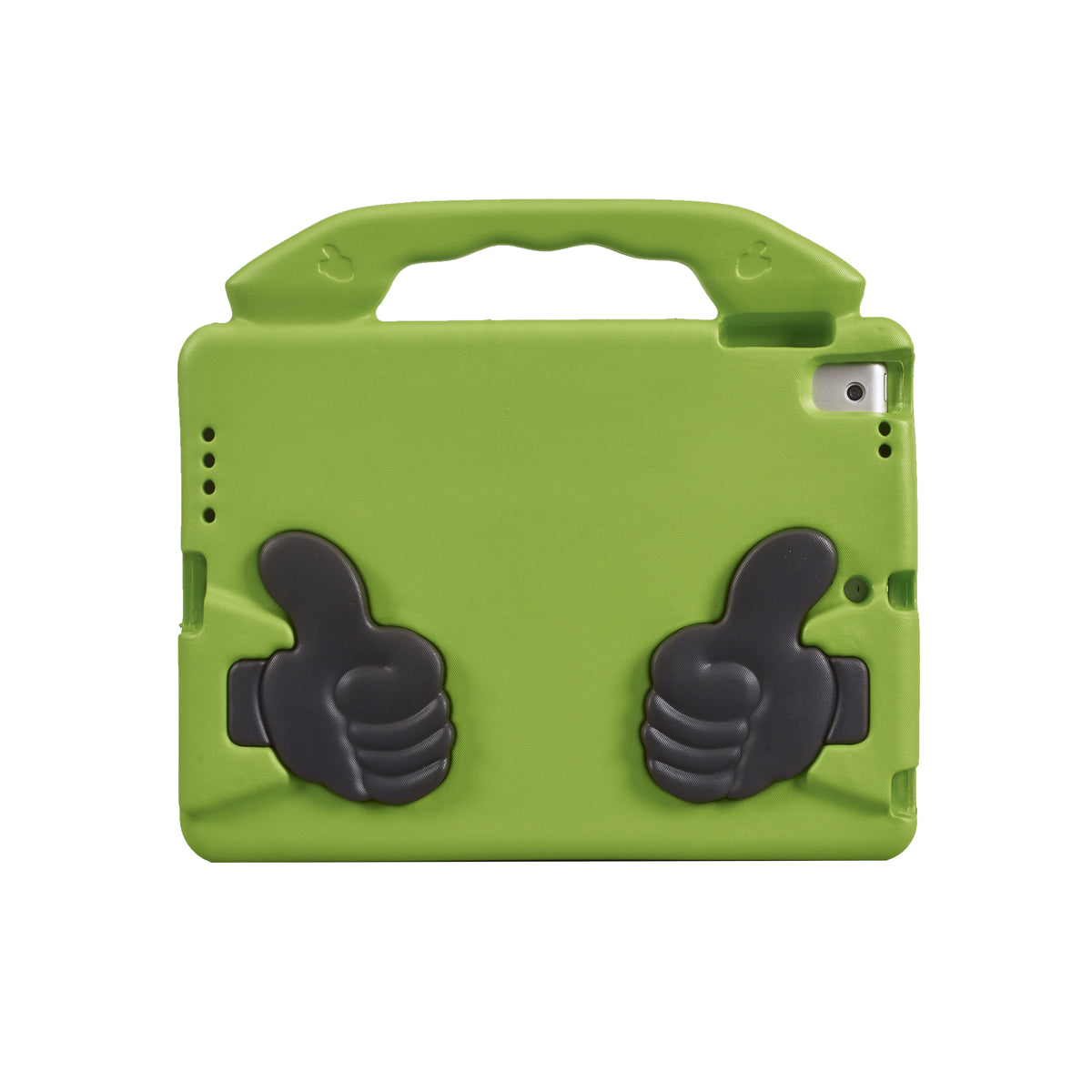 For iPad 9.7-inch (2018) (2017) / iPad Pro 9.7 inch (2016) / iPad Air 2 / iPad Air (2013) Shockproof EVA Thumb Stand Tablet Shell
