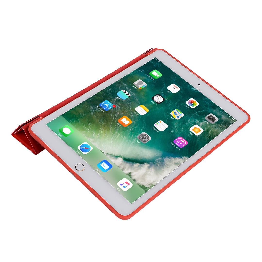 For iPad 10.2 (2021)/(2020)/(2019) Protective Cover Folding Deformed Silicone + PU Leather Stand Tablet Case