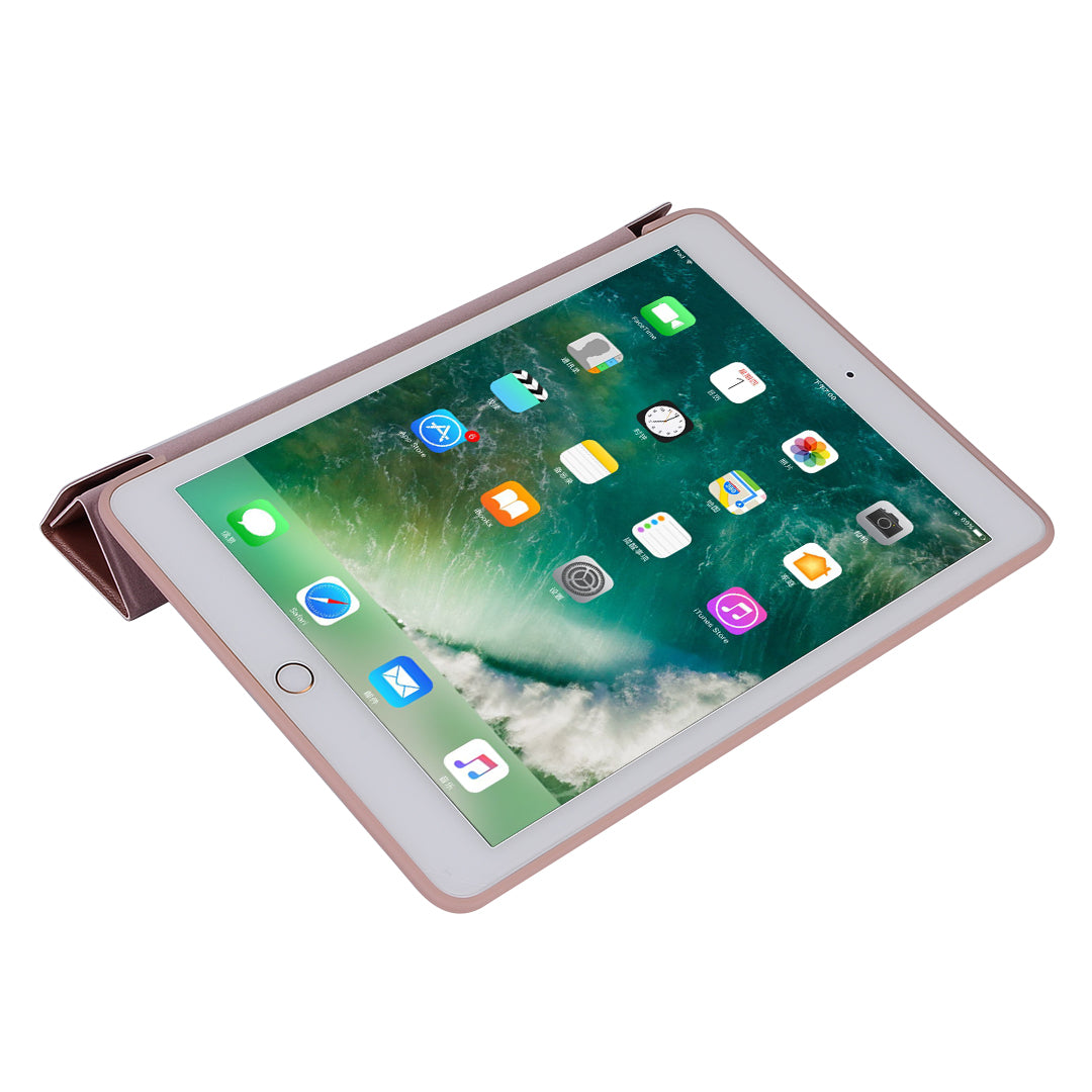 For iPad 10.2 (2021)/(2020)/(2019) Protective Cover Folding Deformed Silicone + PU Leather Stand Tablet Case