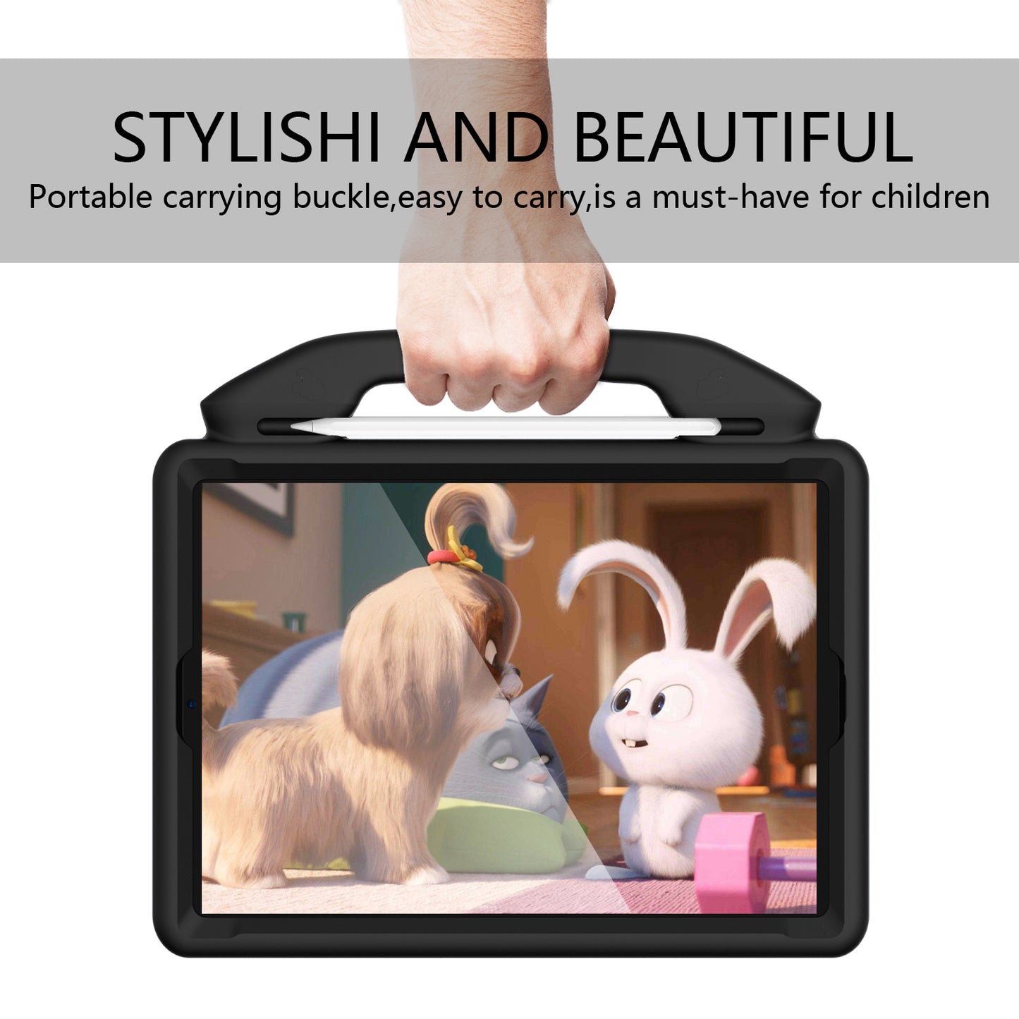 Shockproof Thumb Kickstand EVA Tablet Case for iPad 10.2 (2021)/(2020)/(2019)/iPad Pro 10.5-inch (2017)/iPad Air 10.5 inch (2019)/iPad Pro 11-inch (2018)