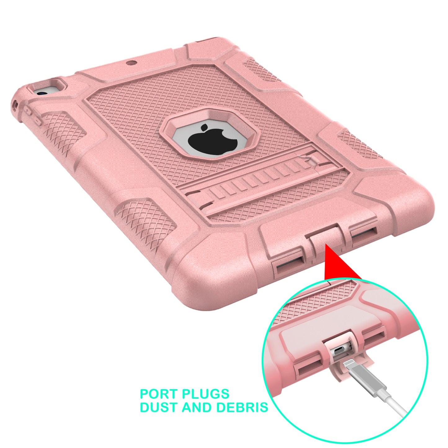 Shockproof Anti-dust Detachable 2-in-1 Protective TPU + PC Kickstand Tablet Cover for for iPad 9.7-inch (2017) (2018)