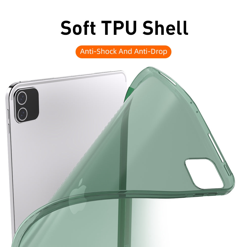 For iPad Pro 11-inch (2021) Protective Case Auto Wake Up / Sleep Smart TPU Leather Case Tablet Stand Cover Shell