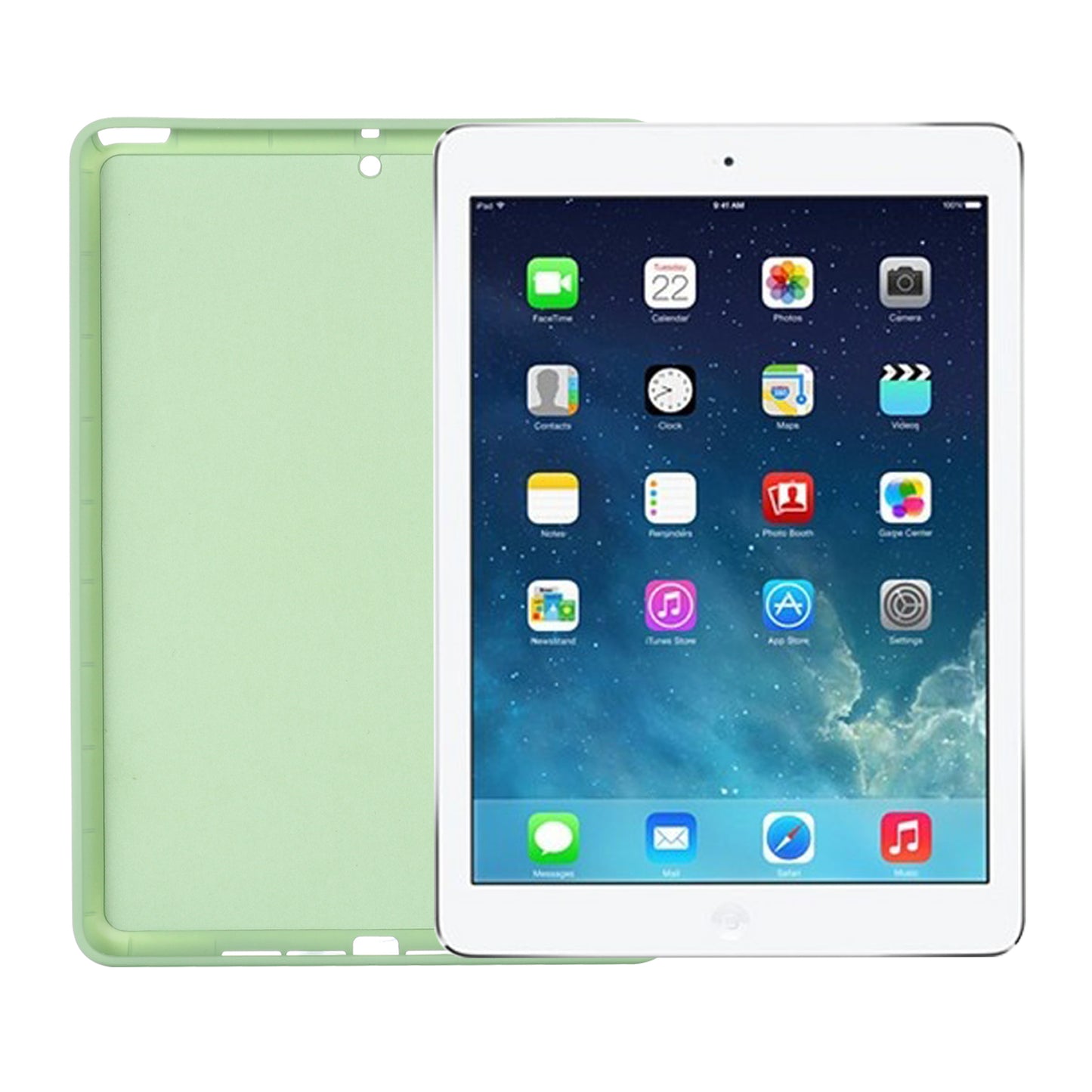 For iPad 9.7-inch (2018)/(2017)/iPad 5 Full Body Slim Soft Liquid Silicone Shockproof Protective Case
