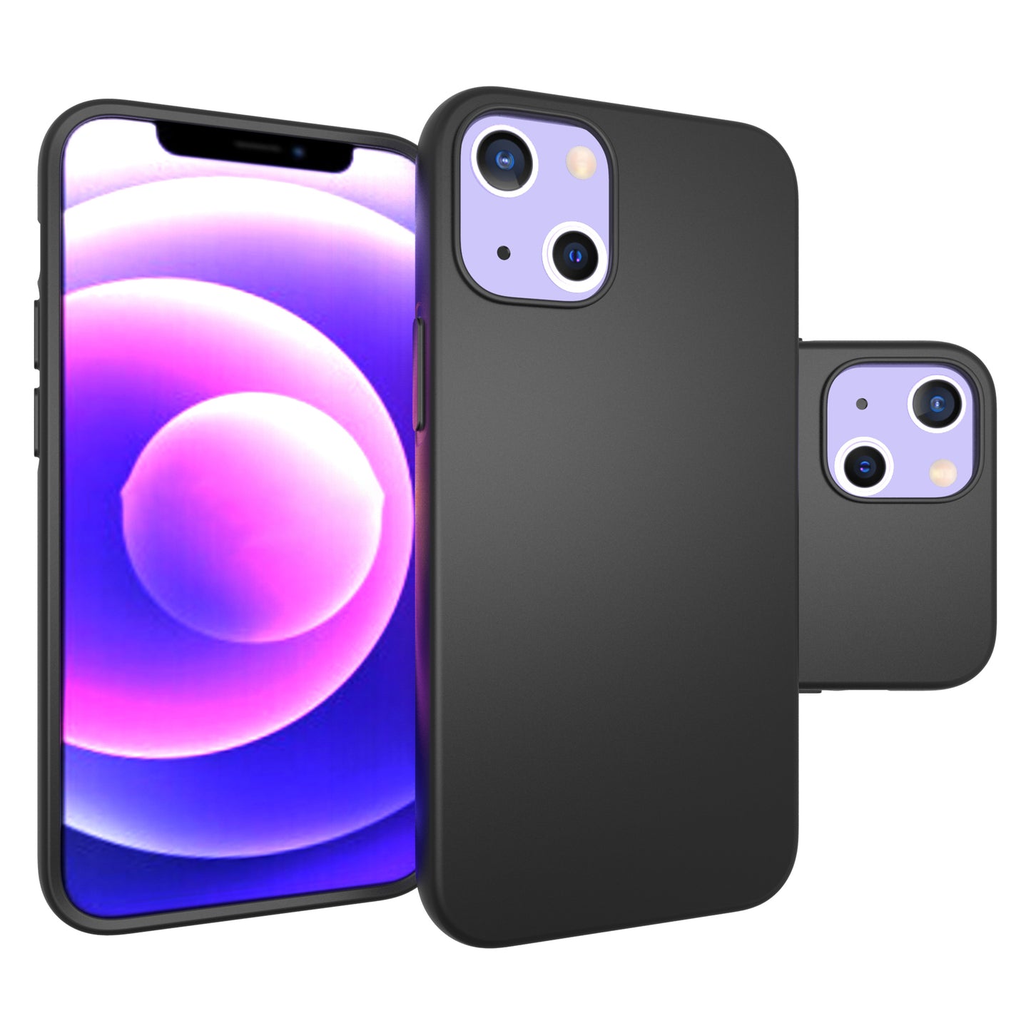 10Pcs/Pack Full Matte Workmanship Soft Black TPU Protection Case for iPhone 13 mini 5.4 inch