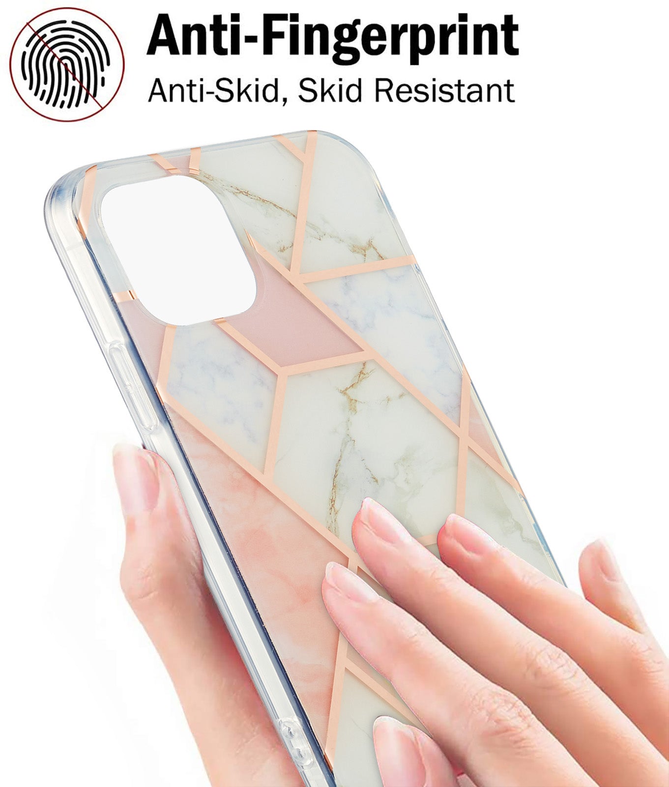 2.0mm IMD Workmanship Electroplating Marble Pattern Printing TPU Cell Phone Case Cover for iPhone 13 6.1 inch