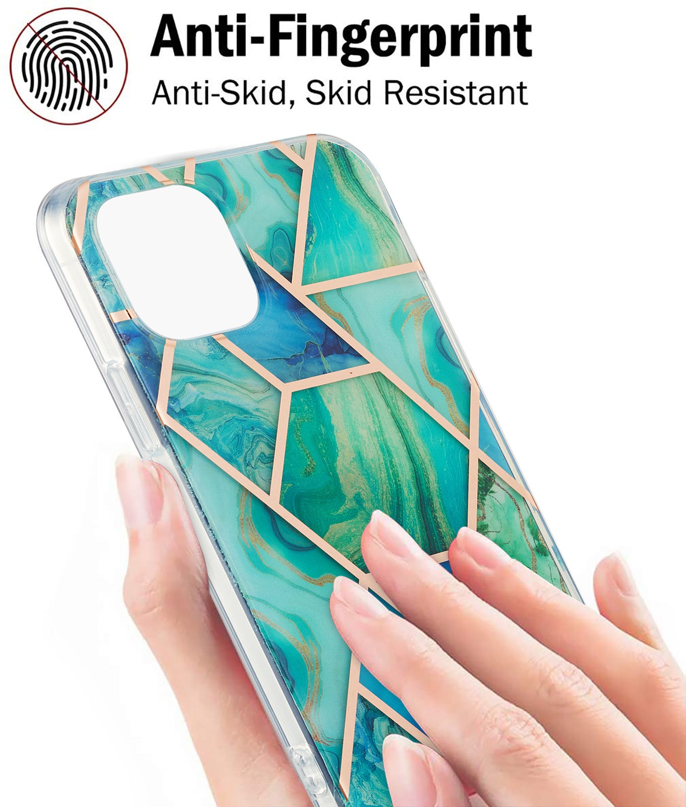 2.0mm IMD Workmanship Electroplating Marble Pattern Printing TPU Cell Phone Case Cover for iPhone 13 6.1 inch
