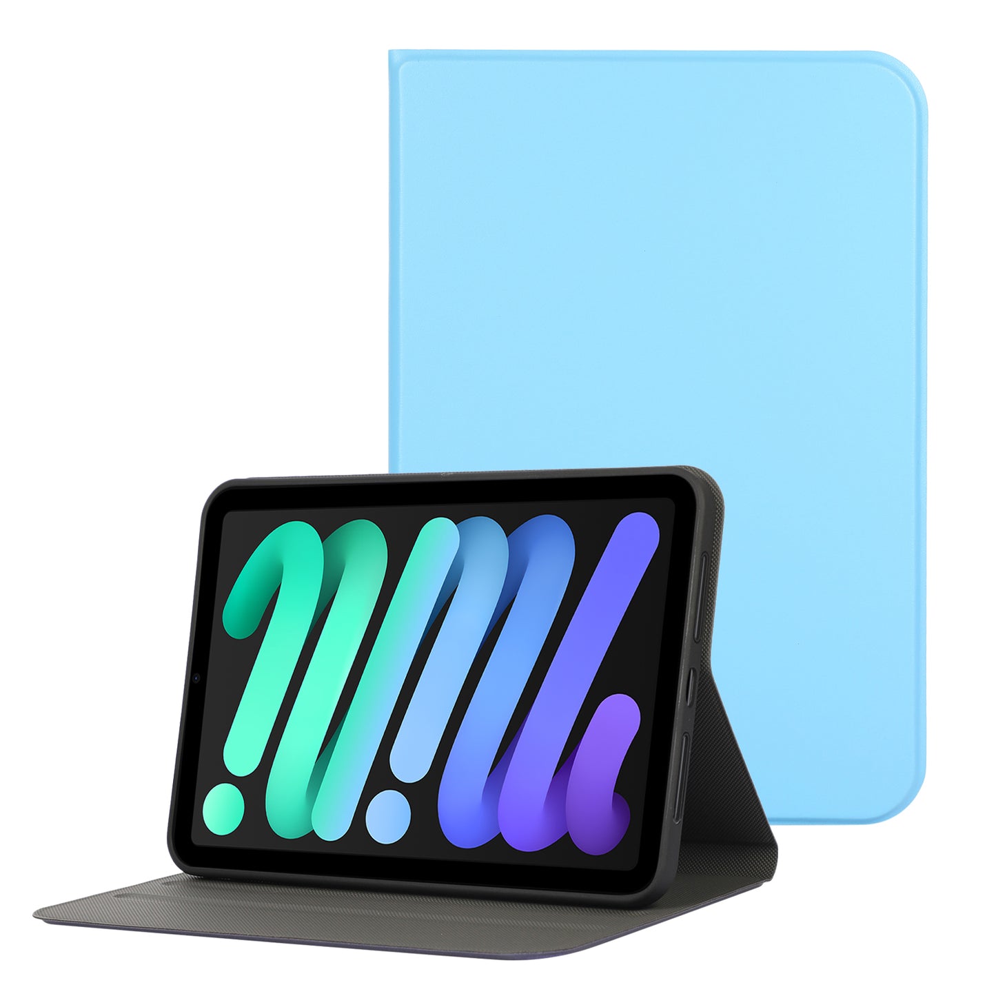For iPad mini (2021) Protective Case Auto Wake/Sleep PU Leather Tablet Cover with Stand