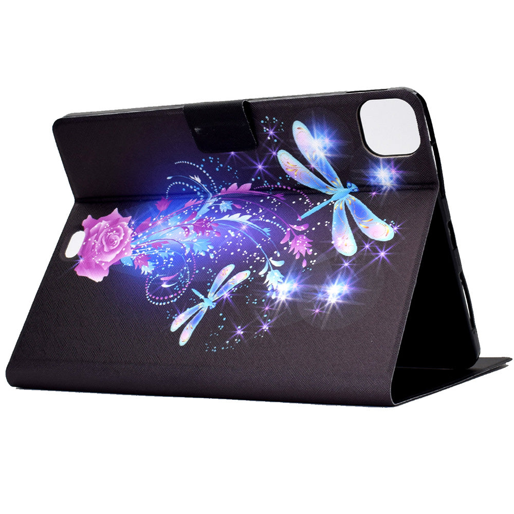For iPad Pro 11-inch (2018)/(2020)/(2021)/iPad Air (2020)/Air (2022) Card Holder PU Leather Tablet Case Stand Pattern Printing Protective Cover