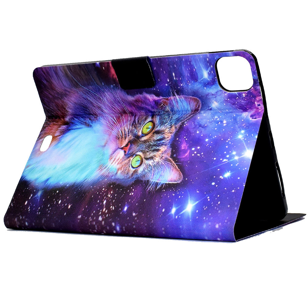 For iPad Pro 11-inch (2018)/(2020)/(2021)/iPad Air (2020)/Air (2022) Card Holder PU Leather Tablet Case Stand Pattern Printing Protective Cover