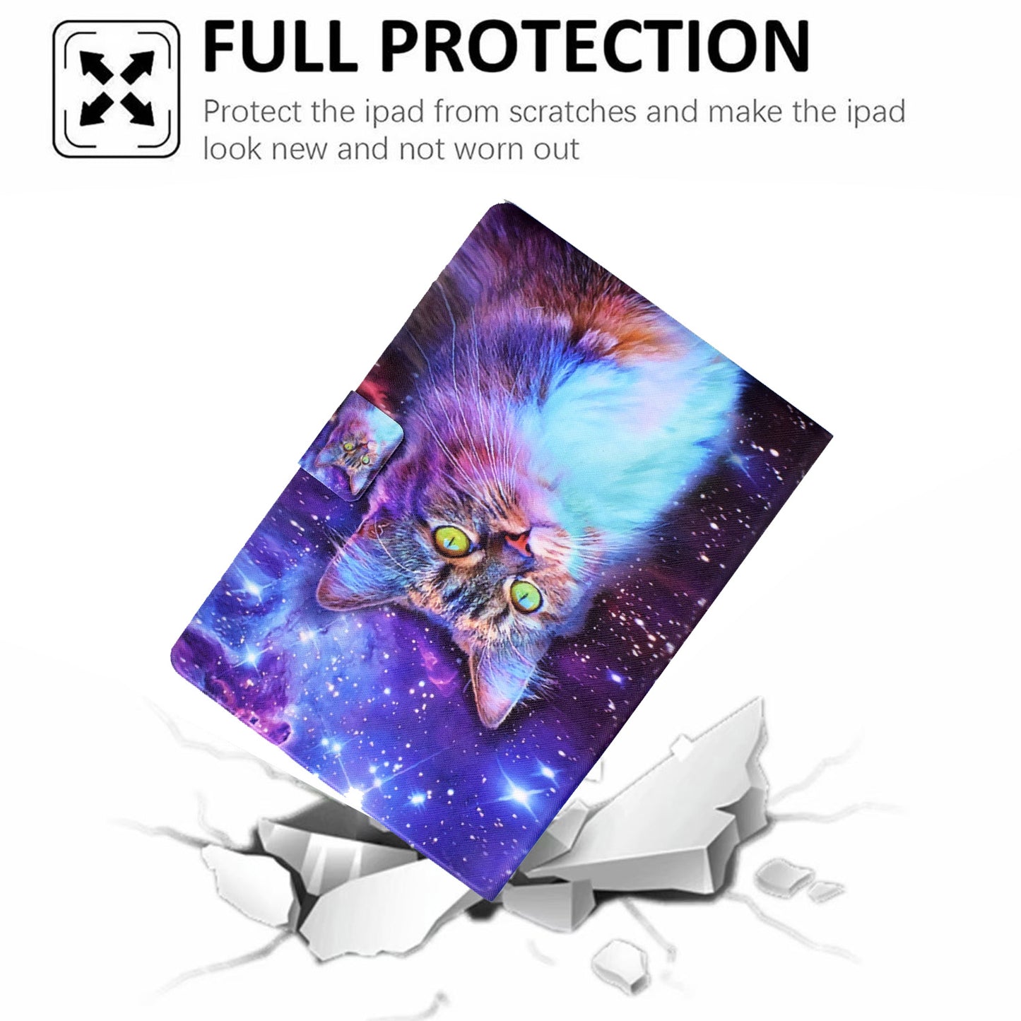 For iPad Pro 11-inch (2018)/(2020)/(2021)/iPad Air (2020)/Air (2022) Card Holder PU Leather Tablet Case Stand Pattern Printing Protective Cover