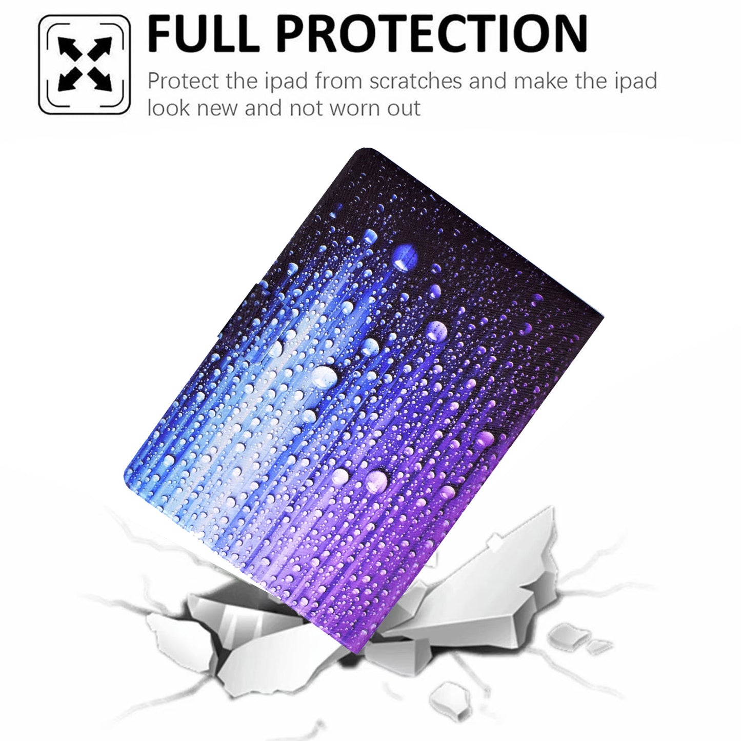 For iPad Pro 11-inch (2018)/(2020)/(2021)/iPad Air (2020)/Air (2022) Card Holder PU Leather Tablet Case Stand Pattern Printing Protective Cover
