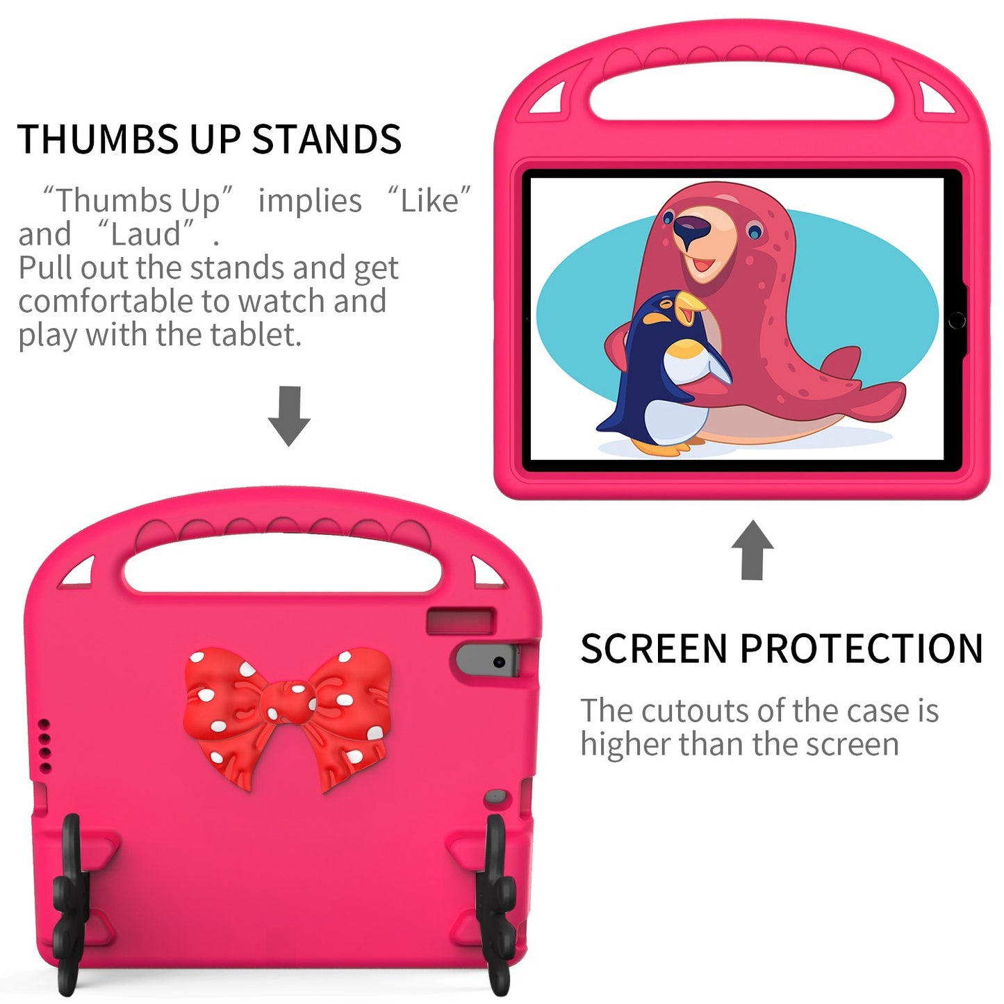 For iPad 9.7-inch (2017)/(2018)/iPad Pro 9.7-inch (2016)/iPad Air (2013)/Air 2 EVA Tablet Protective Case Palm Shape Kickstand Hand-held Grip Cover