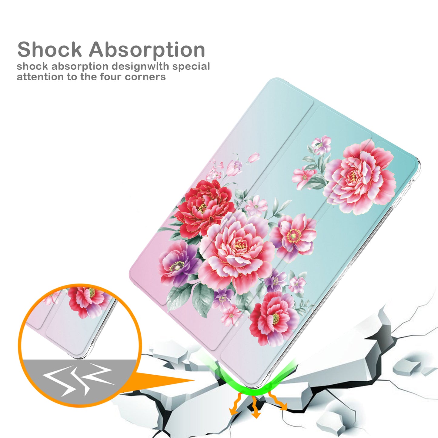 For iPad 10.2 (2021)/(2020)/(2019) Trifold Stand TPU+PU Leather Glittery Sequins Pattern Stylish Tablet Case Cover