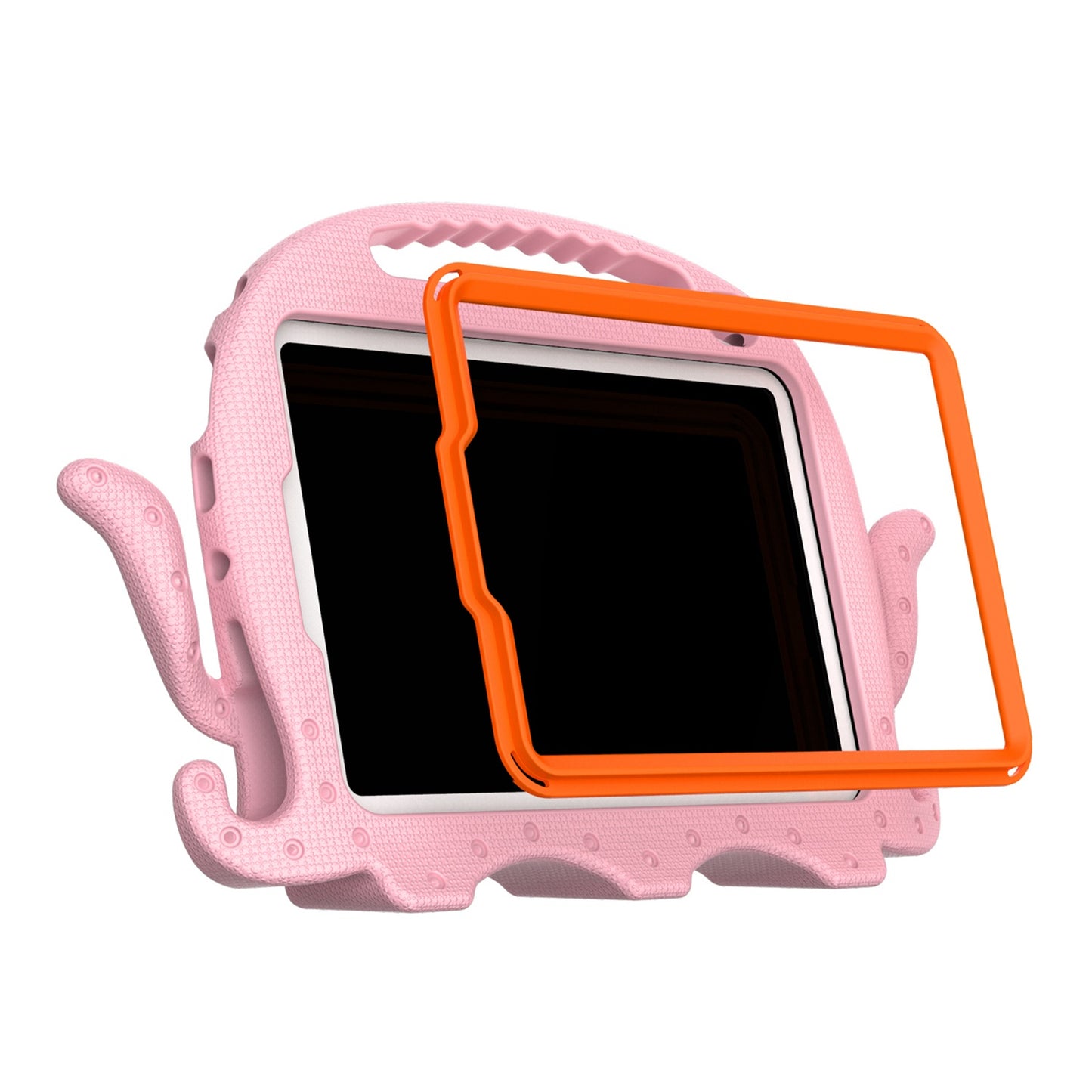For iPad mini (2021) Cute Octopus Shape EVA Case Pen Slot Design Shockproof Tablet Cover with Handle and Shoulder Strap