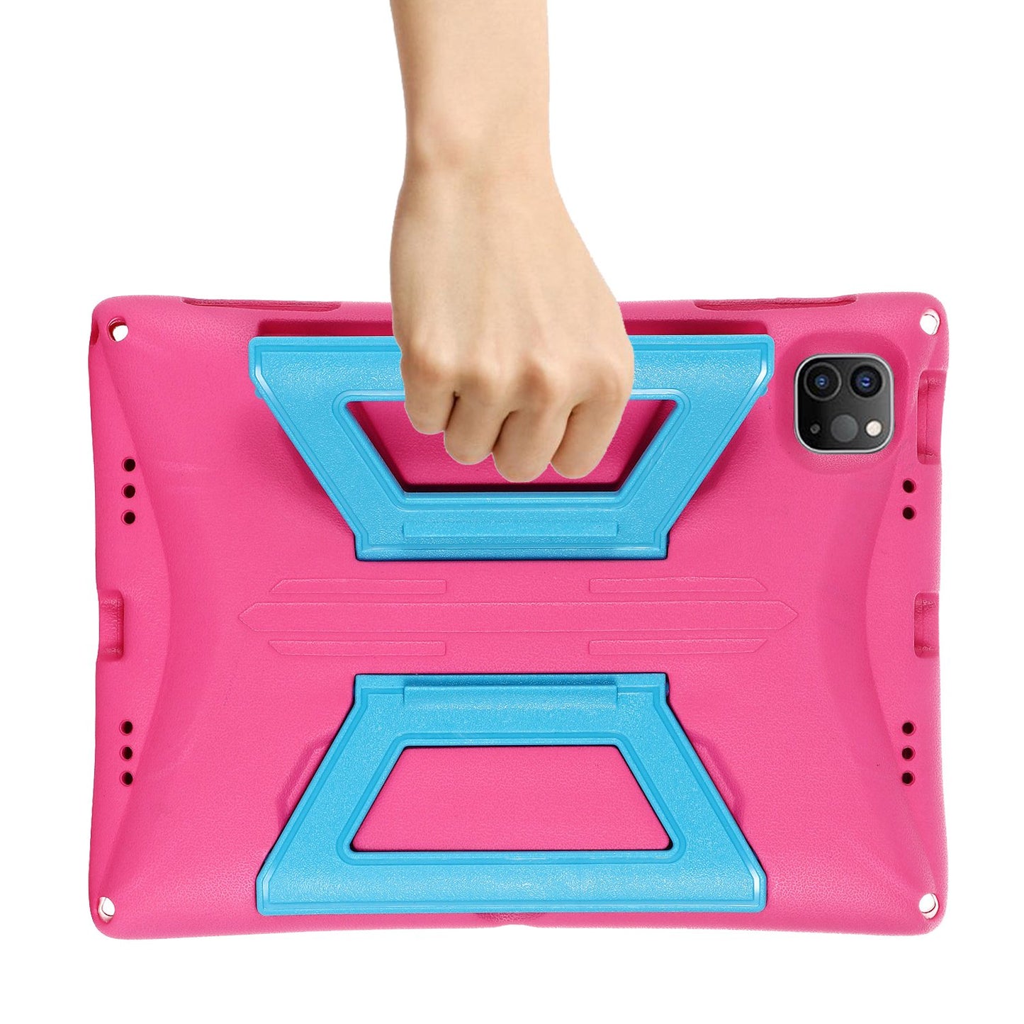For iPad Air (2022)/(2020)/iPad Pro 11-inch (2018)/(2020)/(2021) Portable Handle Kickstand Tablet Case EVA + PC Cover with Shoulder Strap