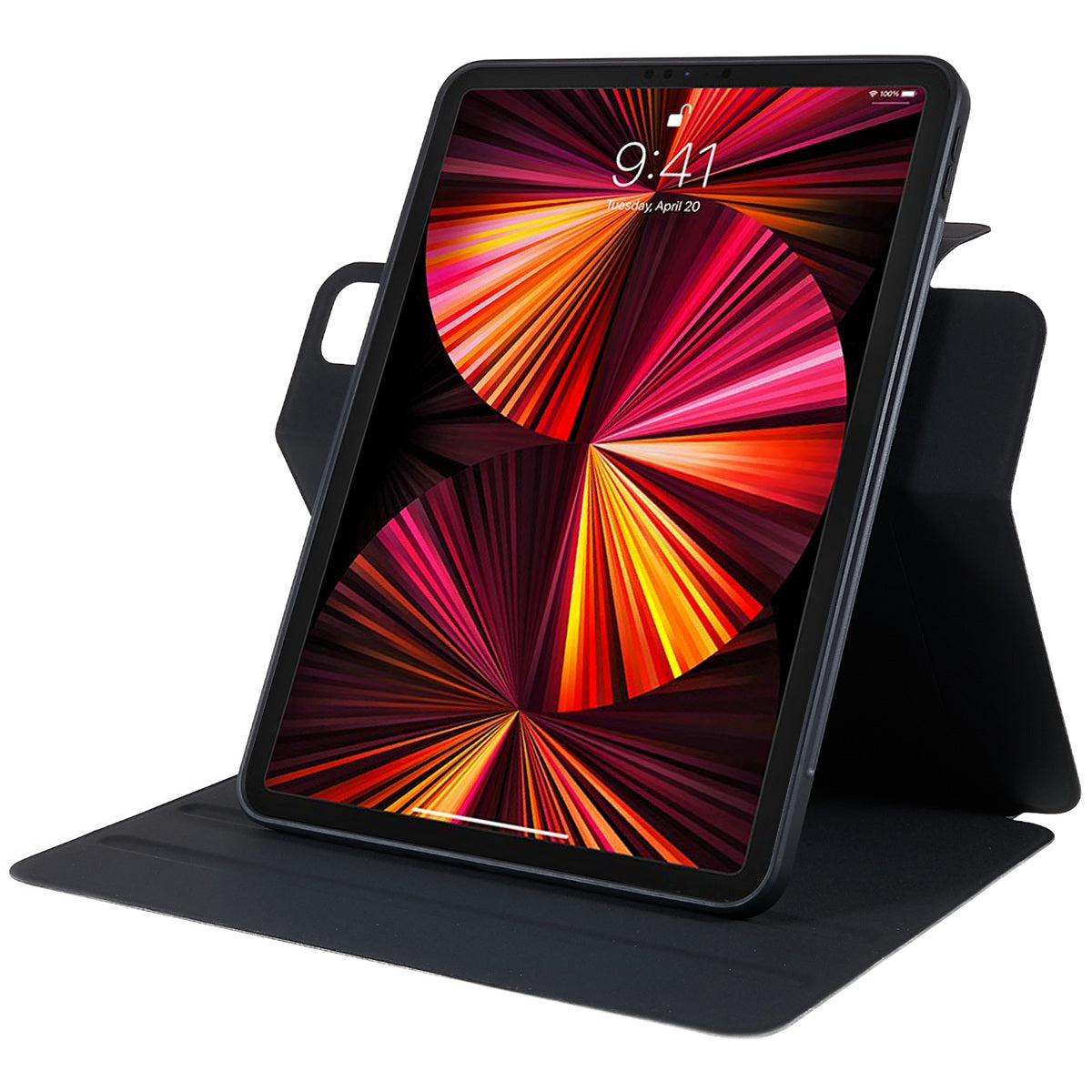 For iPad Pro 11-inch (2021) (2020) (2018) Skin-touch Shockproof Case 360-degree Rotating 2 in 1 Detachable Tablet Cover with Stand