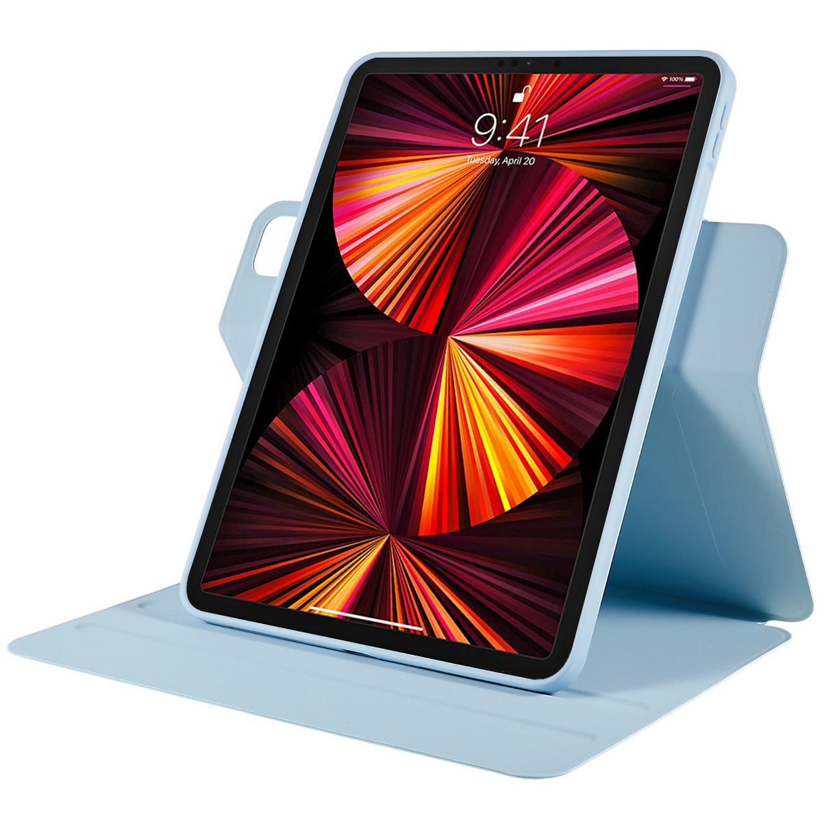 For iPad Pro 11-inch (2021) (2020) (2018) Skin-touch Shockproof Case 360-degree Rotating 2 in 1 Detachable Tablet Cover with Stand